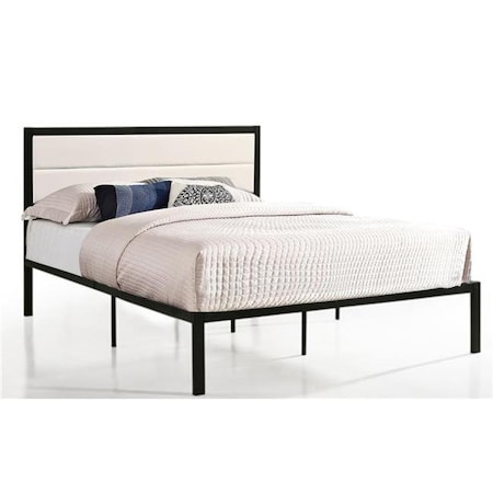 Belle Isle Furniture Belle Isle Furniture CHH57-0K09 Highland Queen Size Bed - Black & Beige CHH57-0K09